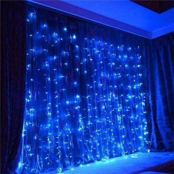 Гирлянда Новогодняя Штора 200LED 2х2м, 10LEDX20 сосулек, Цвет ламп Синий RD9005 фото
