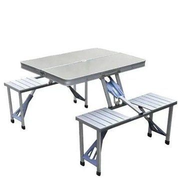 Стіл-валіза розкладний для пікніка та рибалки з 4 стільцями Aluminum 4 Aluminum фото