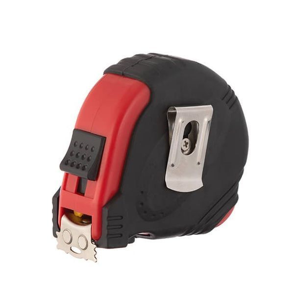 Рулетка с металлическим полотном 5 м x 19 мм, три стопора полотна INTERTOOL MT-0105 MT-0105 фото