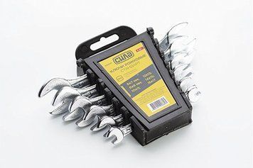 Набор ключей рожковых Стандарт 6x7, 8x9, 10x11, 12x13, 14x15, 16x17мм (6шт) СИЛА 202037 202037 фото