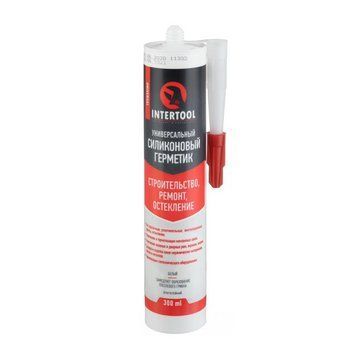 Герметик силиконовый универсальный, белый, 300мл/320г INTERTOOL FS-3051 FS-3051 фото