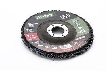 Круг пелюстково-торцевий цирконієвий Р40 конус 125 мм (Т29) (КЛТ) APRO 830473 830473 фото