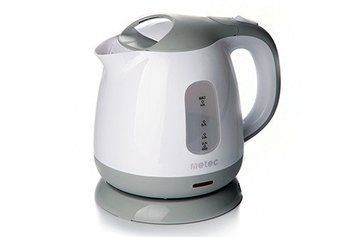 Электрочайник EK-01PWG 1л, 900-1100Вт, корпус пластик, бело-серый Metec 700031 700031 фото