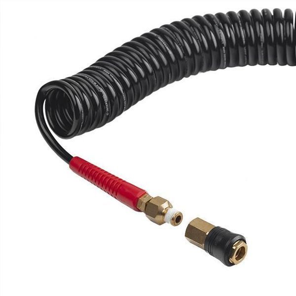 Шланг BLACK M-Flex 5.5х8мм, 20м спиральный полиуретановый c поворотным шарниром STORM INTERTOOL PT-1792 PT-1792 фото
