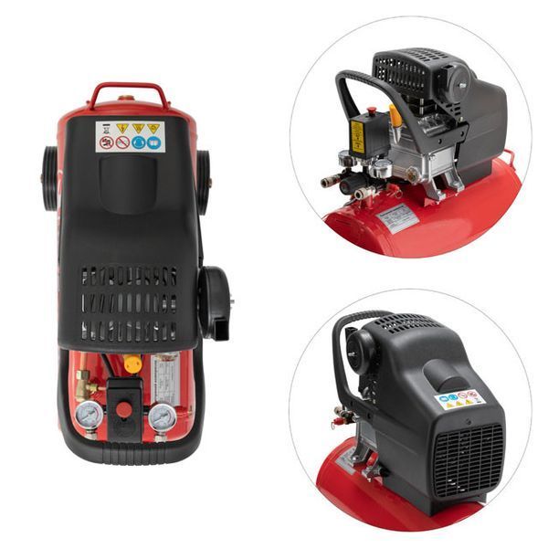 Компрессор 1.2 кВт, 220 В, 8 атм, 205 л/мин, 2 выхода + редуктор INTERTOOL PT-0020 PT-0020 фото