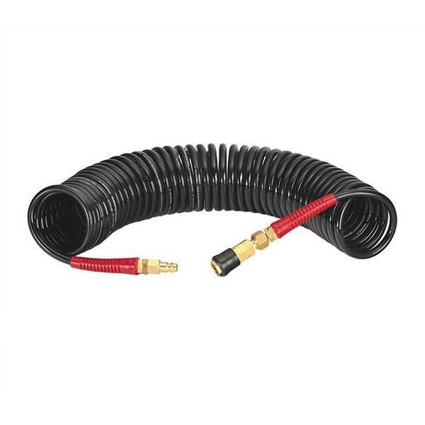 Шланг BLACK M-Flex 6.5х10мм, 10м спиральный полиуретановый c поворотным шарниром STORM INTERTOOL PT-1793 PT-1793 фото