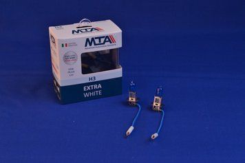 Лампа автомобільна H3 12 V 55 W PK22S EXTRA WHITE (2шт) (ближня/дальня, протитуманна) MTA 80315 EWB2 80315 EWB2 фото
