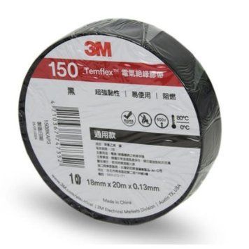 Ізострічка 3М Temflex 150 18 mm*20м*0.13 mm (чорна) 3M 150 TF фото