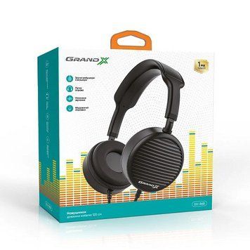 Навушники закриті з мікрофоном Grand-X EH-86B Black EH-86B фото