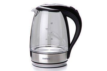 Электрочайник EK-04GB 1.7л, 1850-2200Вт, корпус стекло, черный Metec 700016 700016 фото