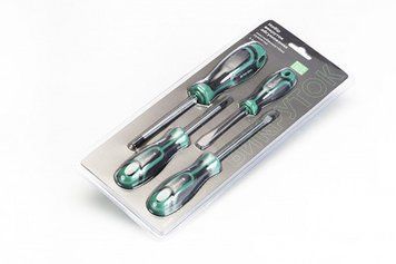 Набор отверток обрезиненных SL3x75, SL5x100, PH1x75, PH2x150 (4шт) Стандарт СИЛА 300685 300685 фото