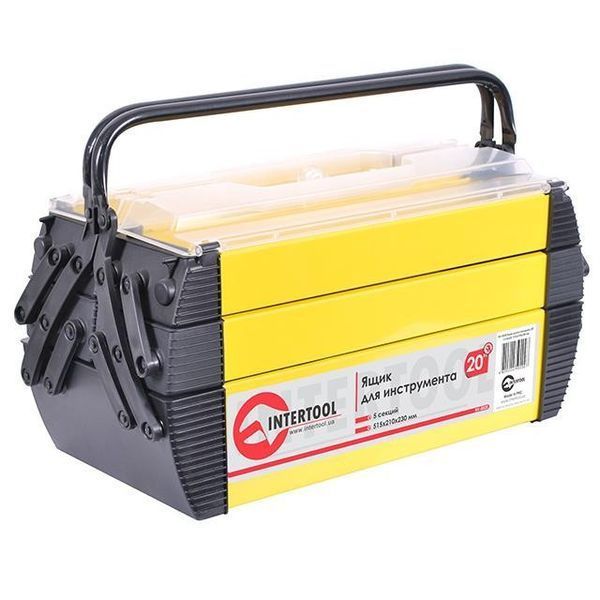 Ящик для инструмента 20", 5 секций, 515x210x230 мм INTERTOOL BX-5020 BX-5020 фото