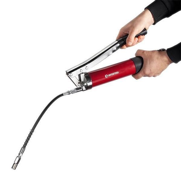 Шприц для смазки двухплунжерный 600см3 с гибким шлангом INTERTOOL HT-0060 HT-0060 фото
