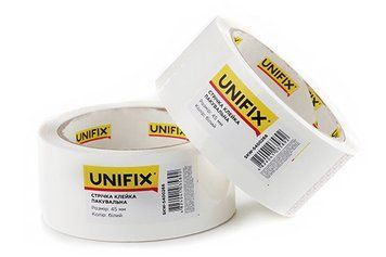 Лента клейкая упаковочная белая 45мм 200 SKW-5400266 UNIFIX SKW-5400266 SKW-5400266 фото