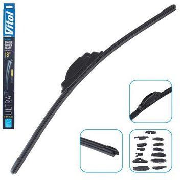 Щетка стеклоочистителя бескаркасная VITOL ULTRA 18" - 450 мм (13 адаптеров) (VU-18450) VU-18450 фото