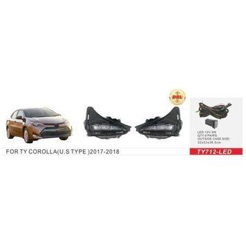 Фари дод.модель Toyota Corolla 2017-19/E17-U.S Type/TY-712L/DRL-12V3W/ел.дрібка (TY-712-LED/DRL) TY-712-LED/DRL фото