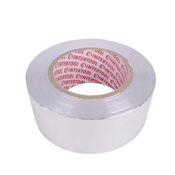 Скотч алюминиевый термостойкий 50 мм*50 м INTERTOOL KT-0993 KT-0993 фото