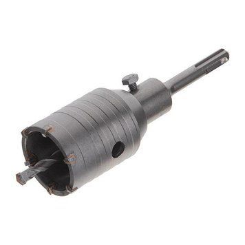 Комплект: свердло корончатое по бетону 50мм+Перехідник SDS Plus 100мм INTERTOOL SD-7050 SD-7050 фото