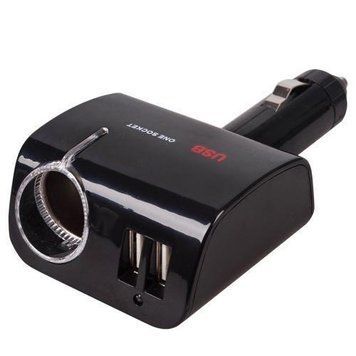 Розгалужувач прикурювача PULSO 1 вихід + 2USB 2100mA 12/24V SC-1068 вим. кут (SC-1068) SC-1068 фото