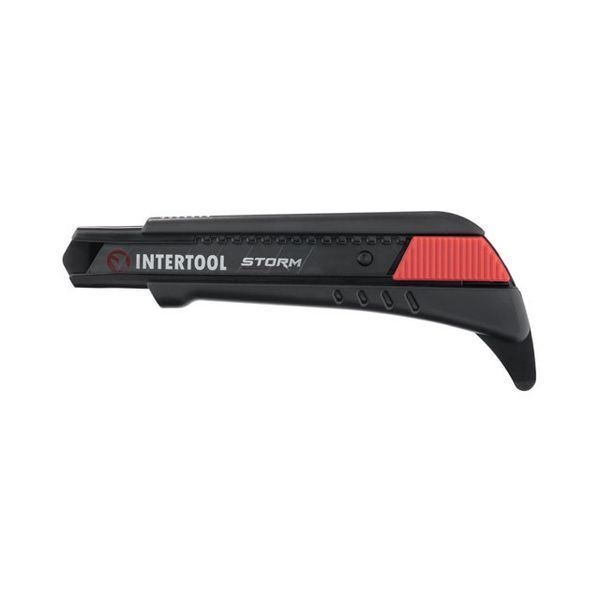 Нож сегментный для линолеума 18мм, металлическая направляющая, Storm INTERTOOL HT-0538 HT-0538 фото